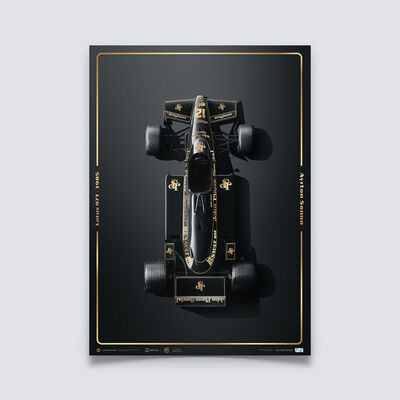 Lotus 97T Ayrton Senna Collectors Poster