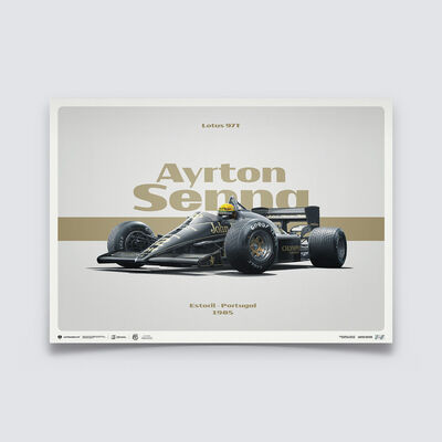 Lotus 97T Estoril 1985 Limited Edition Poster